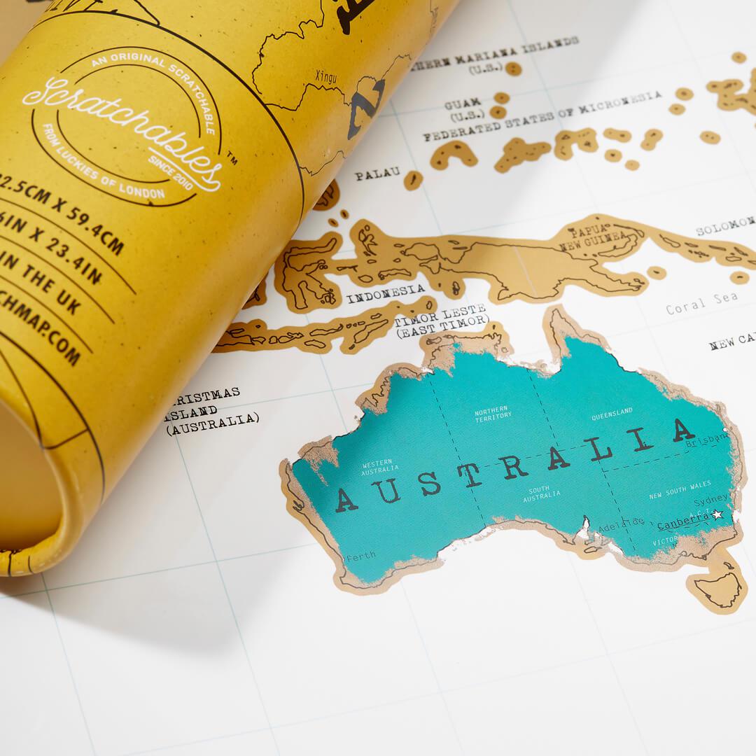 Scratch Map (Original) - The Nancy Smillie Shop - Art, Jewellery & Designer Gifts Glasgow