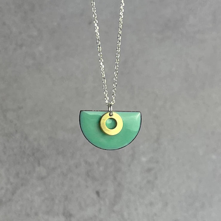 Sea Foam Semi Circle Necklace - The Nancy Smillie Shop - Art, Jewellery & Designer Gifts Glasgow