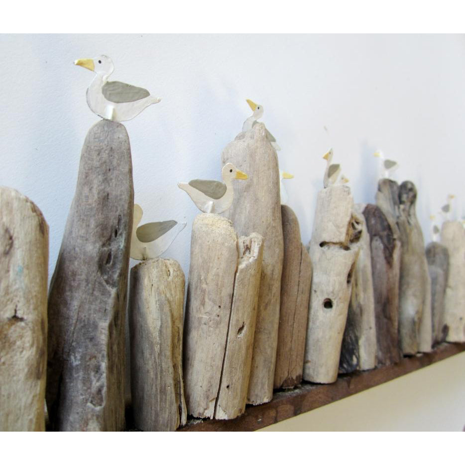 Seagulls On Driftwood - The Nancy Smillie Shop - Art, Jewellery & Designer Gifts Glasgow