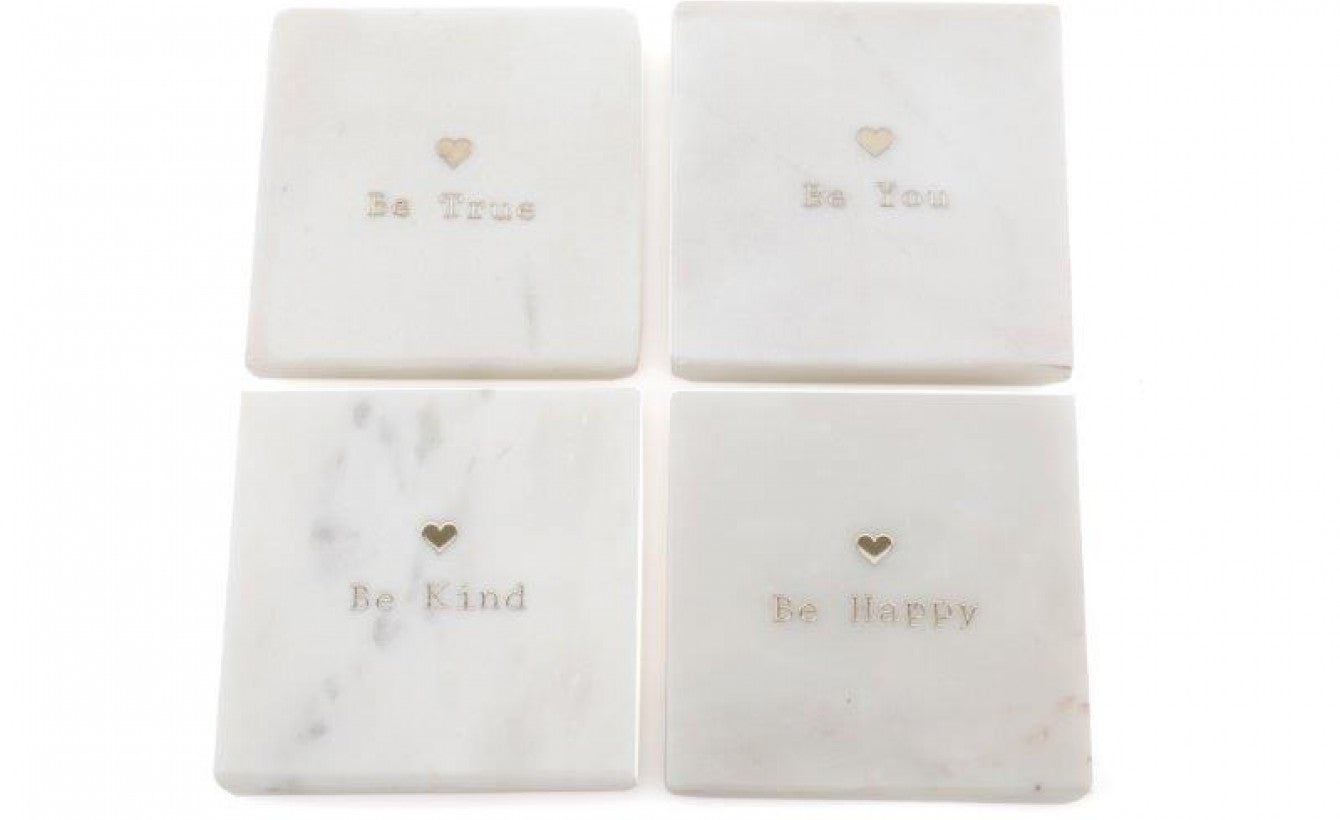 Set Of Four 'Be' Coasters - The Nancy Smillie Shop - Art, Jewellery & Designer Gifts Glasgow