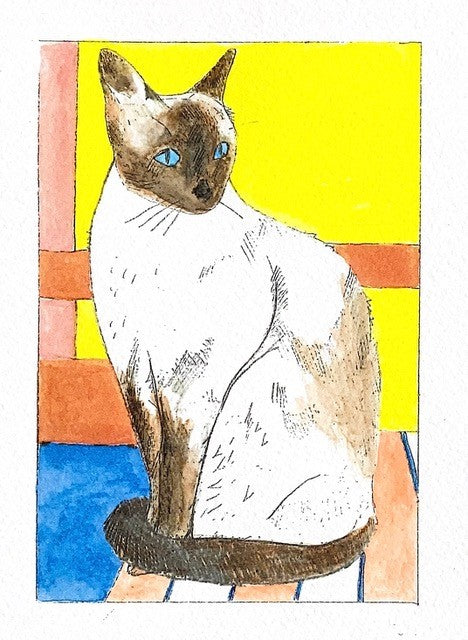 Siamese Cat Print - The Nancy Smillie Shop - Art, Jewellery & Designer Gifts Glasgow