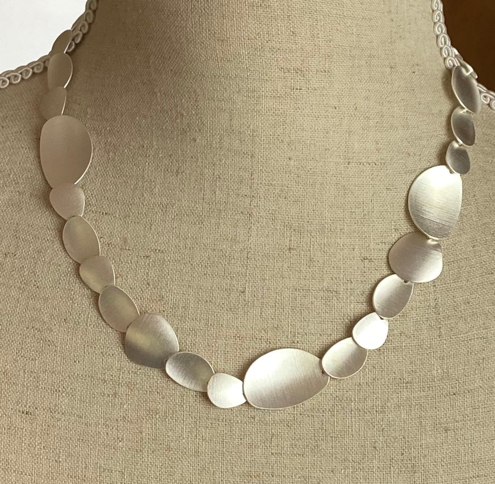 Silver Abstract Shapes Necklace - The Nancy Smillie Shop - Art, Jewellery & Designer Gifts Glasgow