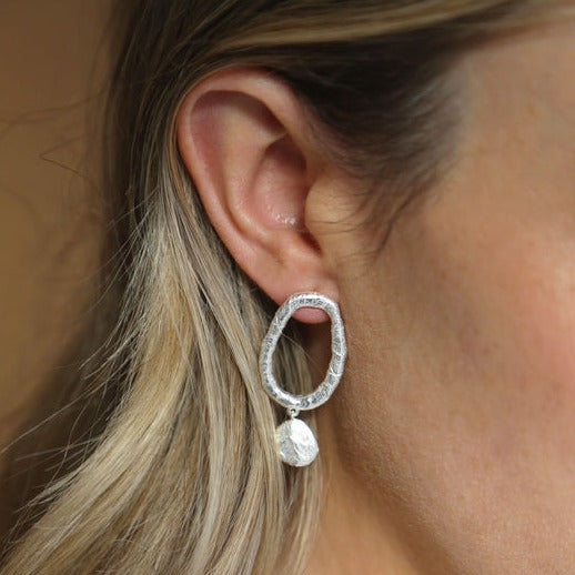 Silver Awe Earrings - The Nancy Smillie Shop - Art, Jewellery & Designer Gifts Glasgow