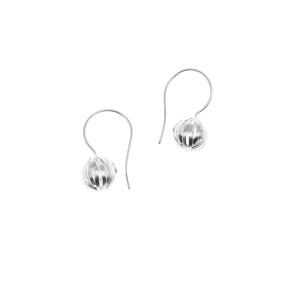 Silver Ball Drop Earrings - The Nancy Smillie Shop - Art, Jewellery & Designer Gifts Glasgow