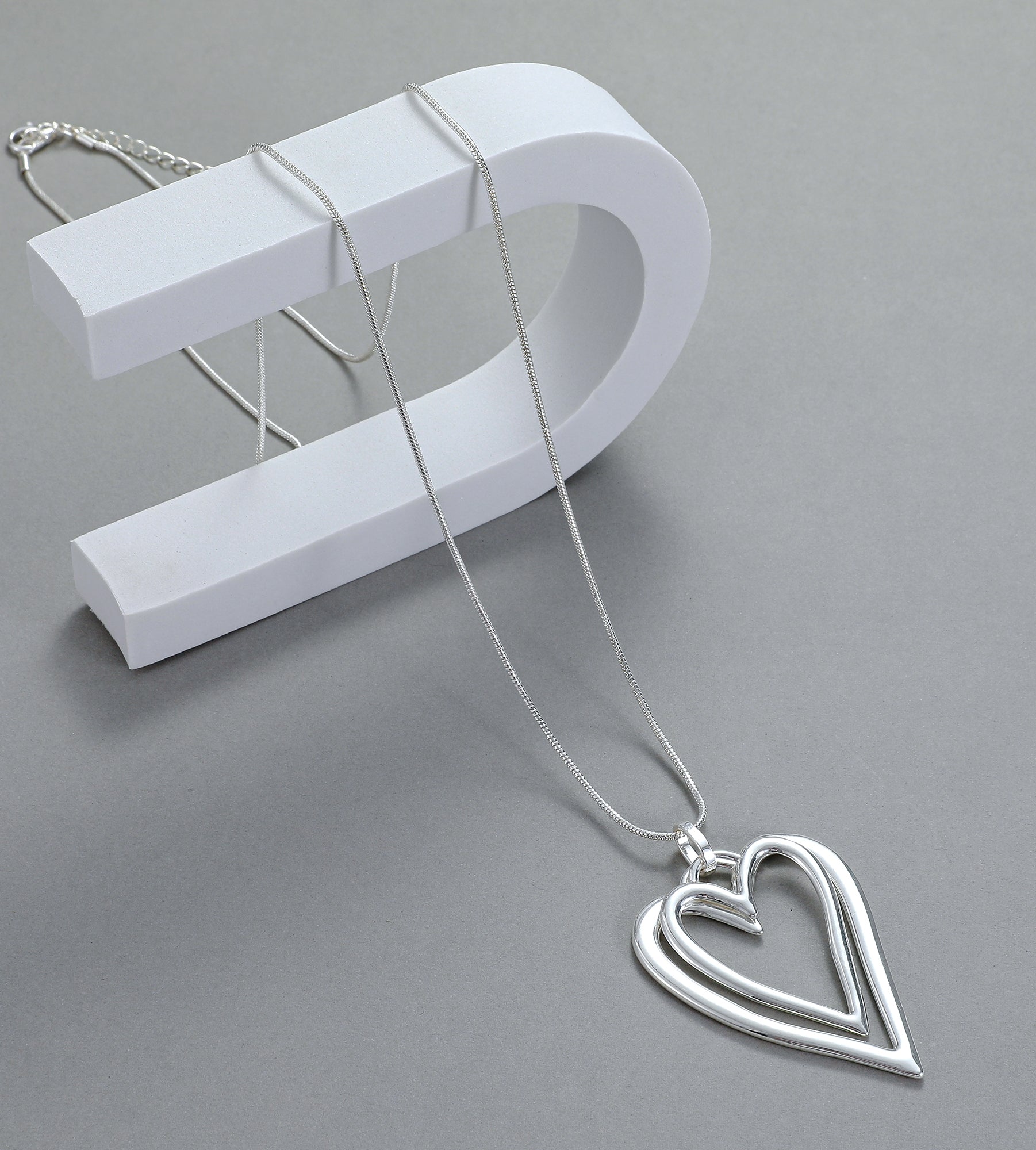 Silver Beaten Hearts Necklace - The Nancy Smillie Shop - Art, Jewellery & Designer Gifts Glasgow