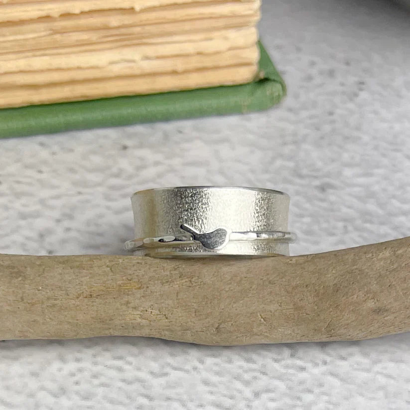 Silver Bird Spinning Ring - Jewellery - Scotland