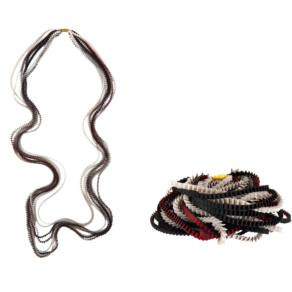 Silver, Black, Bordeaux Strand Necklace - The Nancy Smillie Shop - Art, Jewellery & Designer Gifts Glasgow