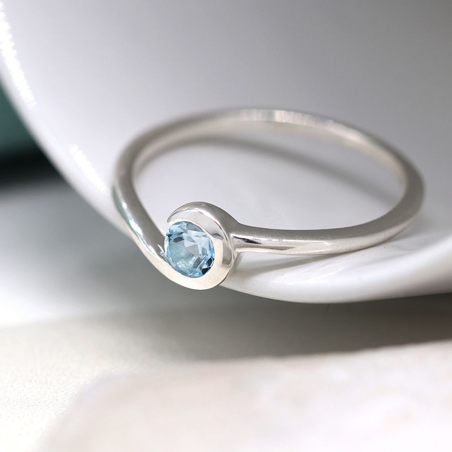 Silver Blue Topaz Ring - The Nancy Smillie Shop - Art, Jewellery & Designer Gifts Glasgow