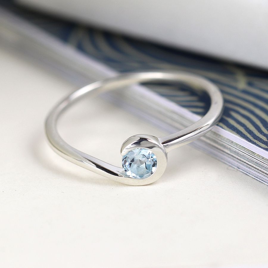 Silver Blue Topaz Ring - The Nancy Smillie Shop - Art, Jewellery & Designer Gifts Glasgow