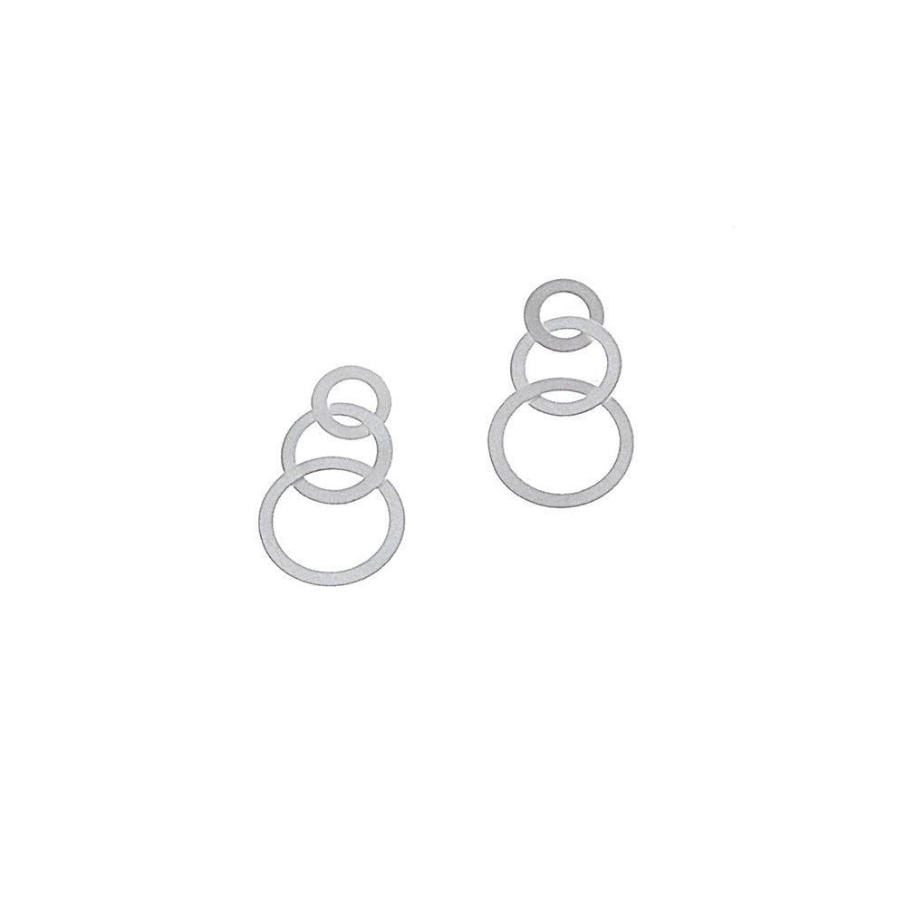 Silver Circles Earrings - The Nancy Smillie Shop - Art, Jewellery & Designer Gifts Glasgow