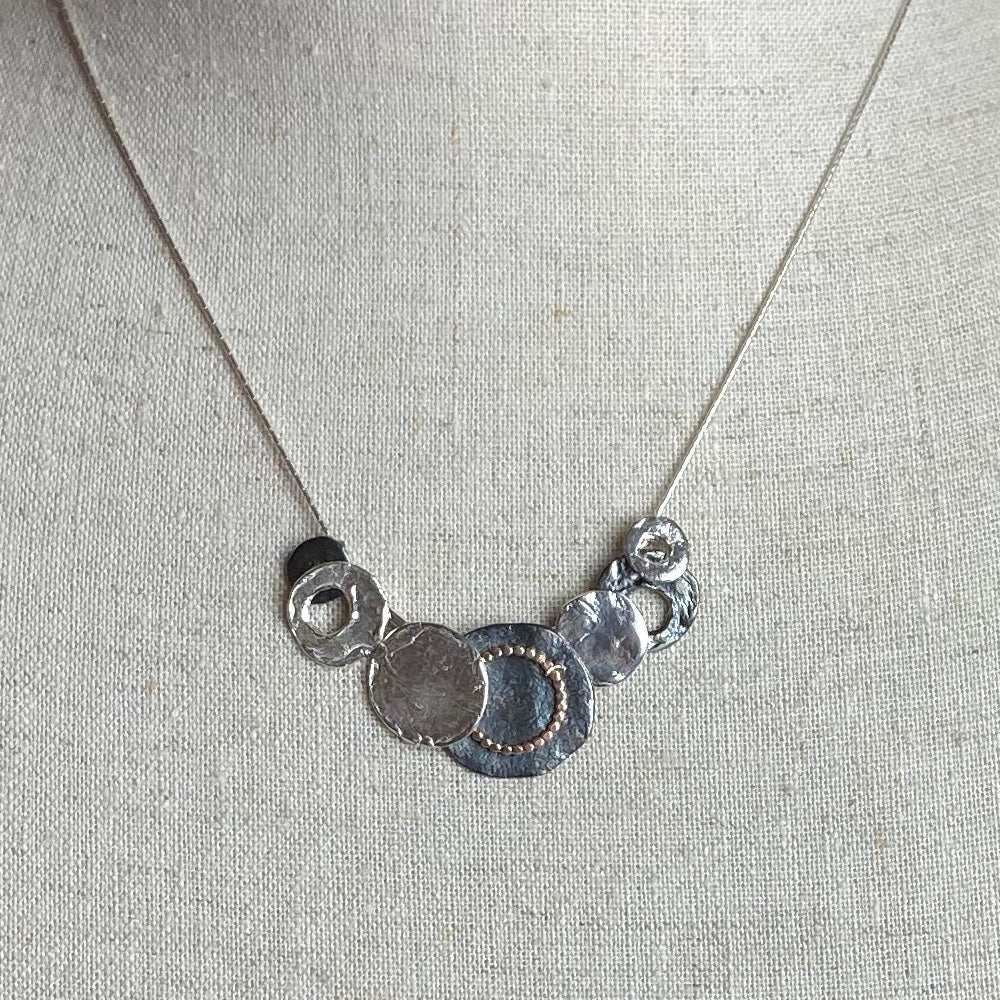 Silver Circles Necklace - The Nancy Smillie Shop - Art, Jewellery & Designer Gifts Glasgow