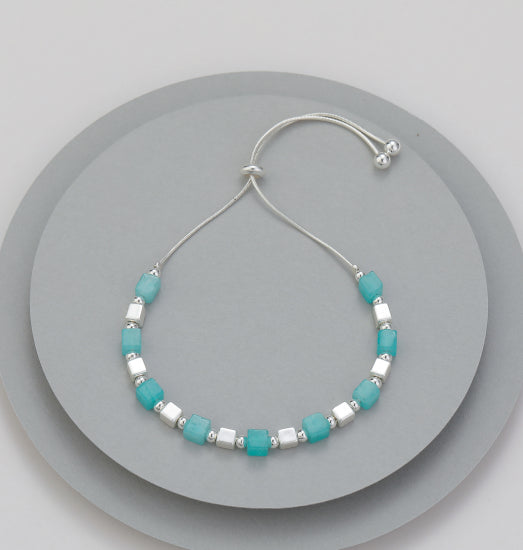 Silver Cube Bracelet - The Nancy Smillie Shop - Art, Jewellery & Designer Gifts Glasgow