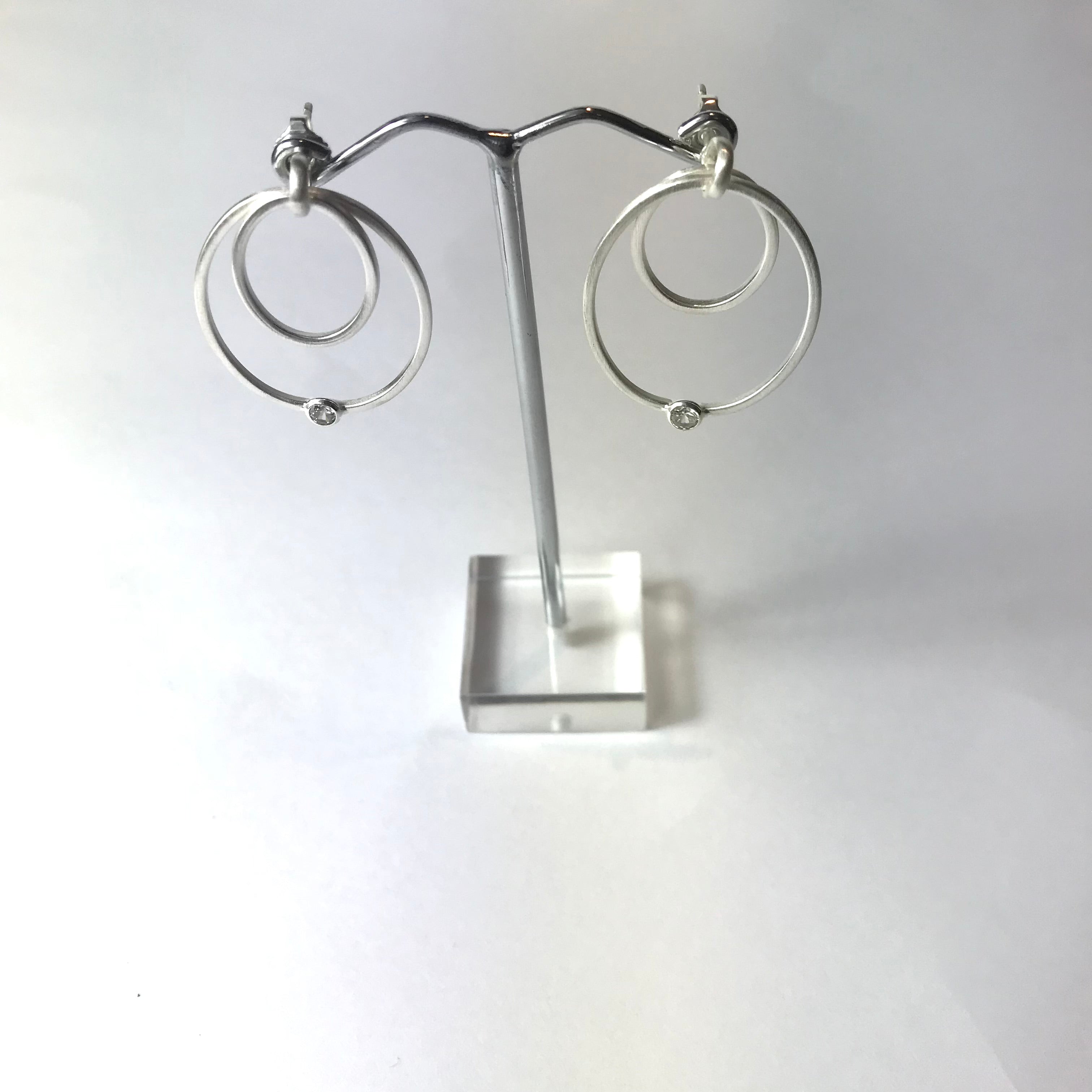 Silver CZ Earrings - The Nancy Smillie Shop - Art, Jewellery & Designer Gifts Glasgow
