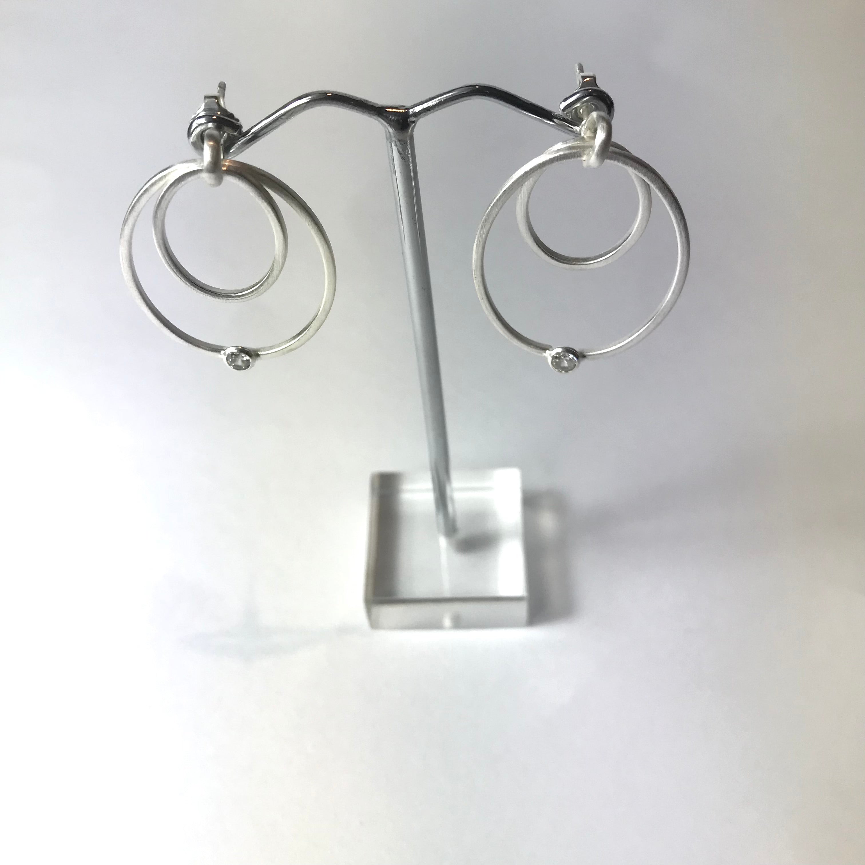Silver CZ Earrings - The Nancy Smillie Shop - Art, Jewellery & Designer Gifts Glasgow