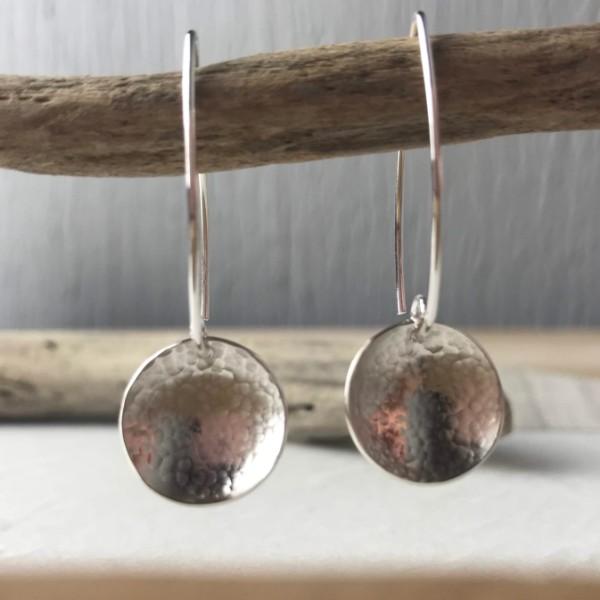Silver Disc Earrings - The Nancy Smillie Shop - Art, Jewellery & Designer Gifts Glasgow