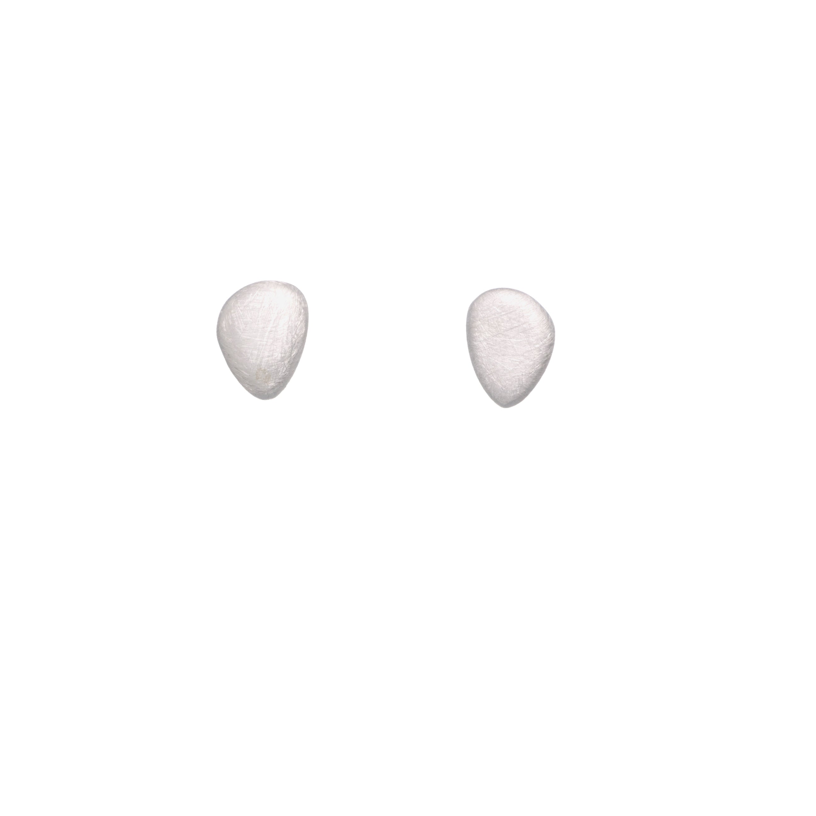 Silver Flat Pebble Earrings - The Nancy Smillie Shop - Art, Jewellery & Designer Gifts Glasgow