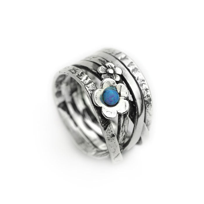 Silver Flower Band Ring - The Nancy Smillie Shop - Art, Jewellery & Designer Gifts Glasgow