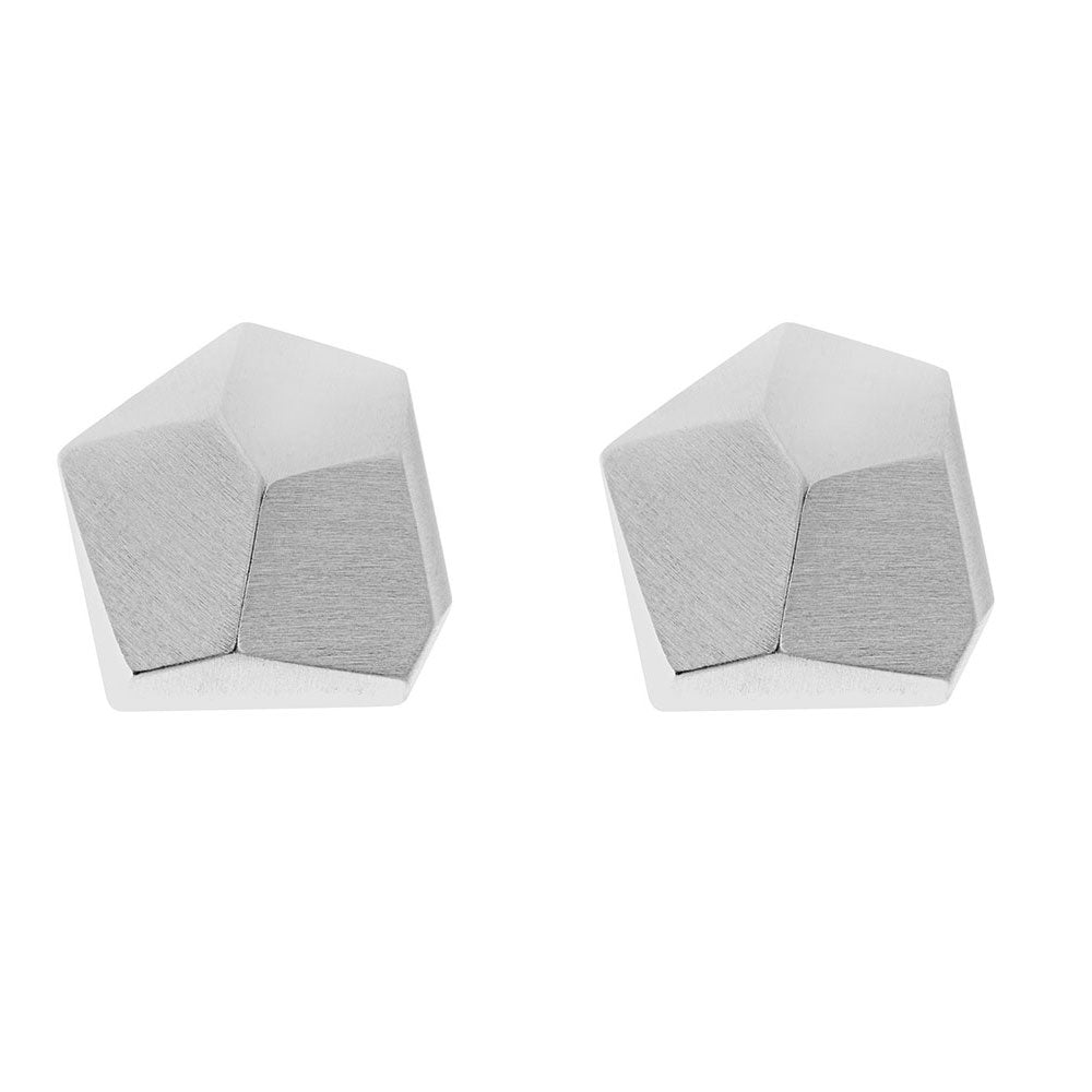 Silver Geometric Clip-On Earrings - The Nancy Smillie Shop - Art, Jewellery & Designer Gifts Glasgow