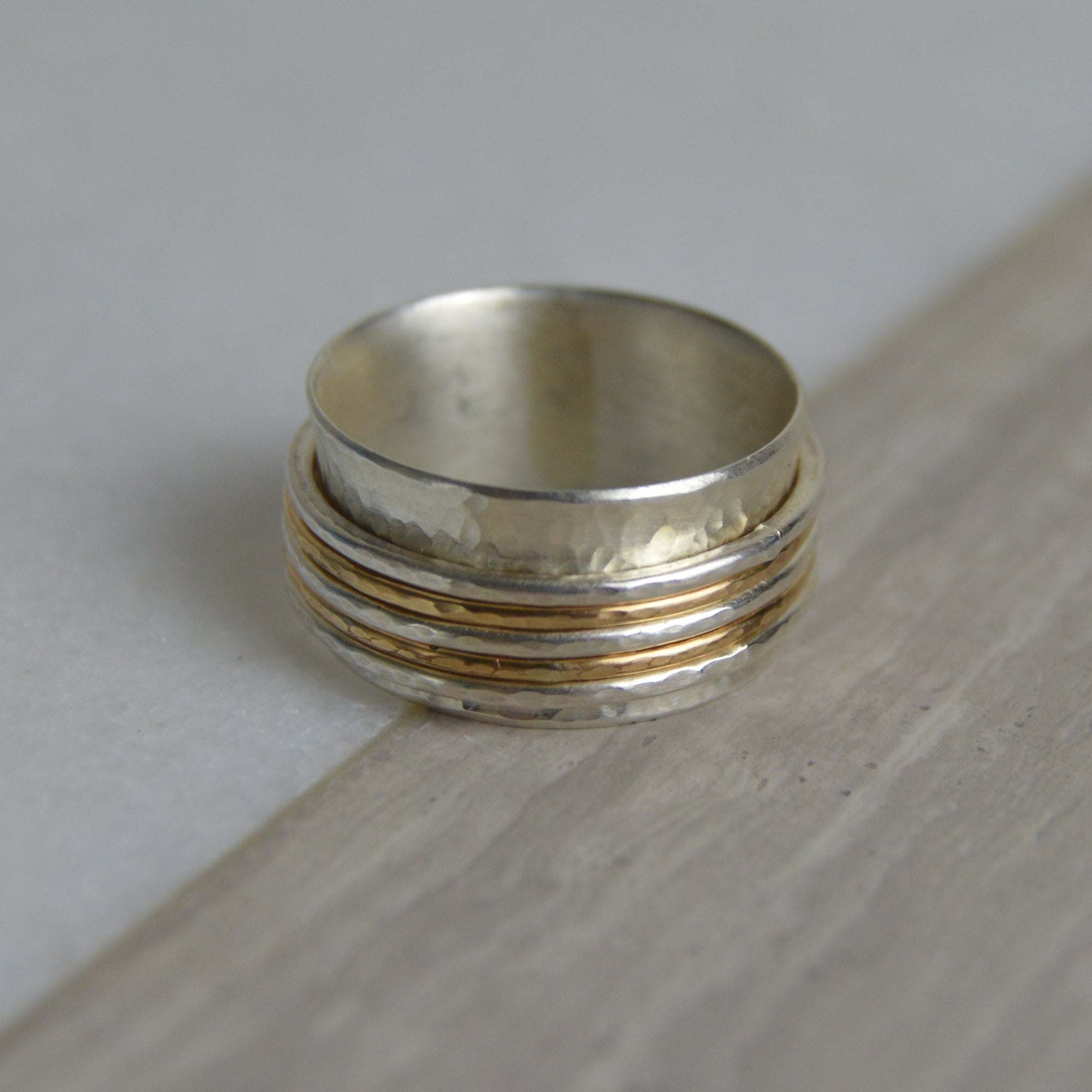 Silver & Gold Fill Spinning Ring - Made to Order - The Nancy Smillie Shop - Art, Jewellery & Designer Gifts Glasgow