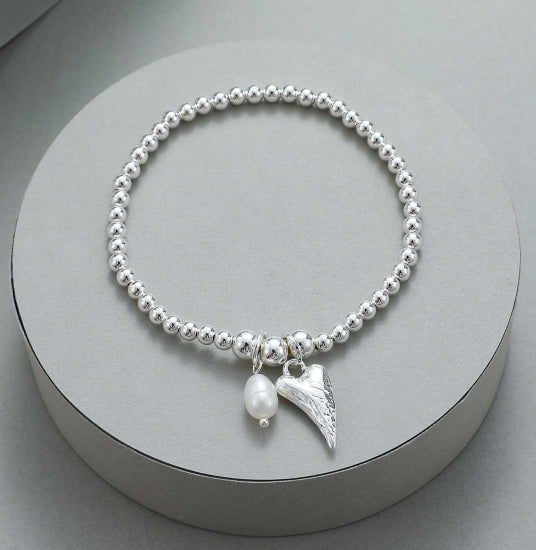 Silver Heart Charm Bracelet - The Nancy Smillie Shop - Art, Jewellery & Designer Gifts Glasgow