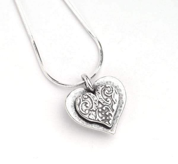 Silver Intricate Heart Necklace - The Nancy Smillie Shop - Art, Jewellery & Designer Gifts Glasgow