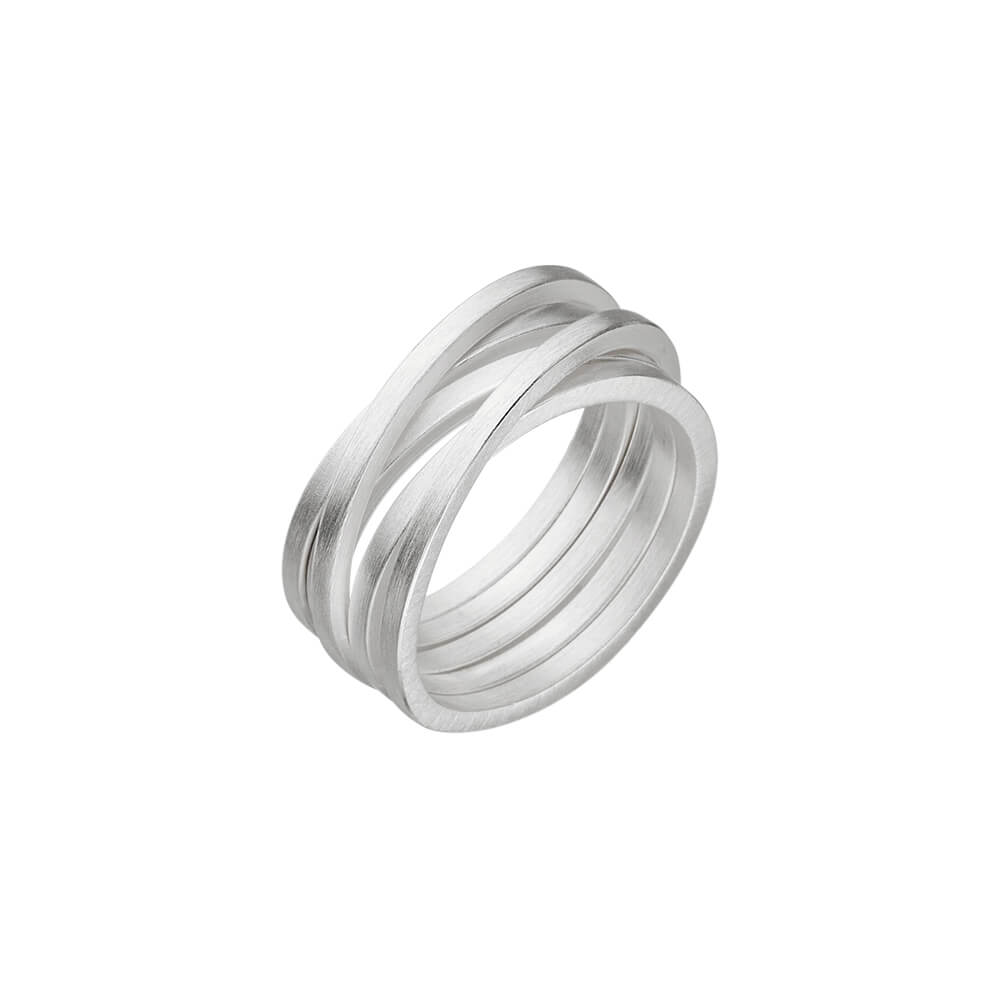Silver Layered Ring - The Nancy Smillie Shop - Art, Jewellery & Designer Gifts Glasgow