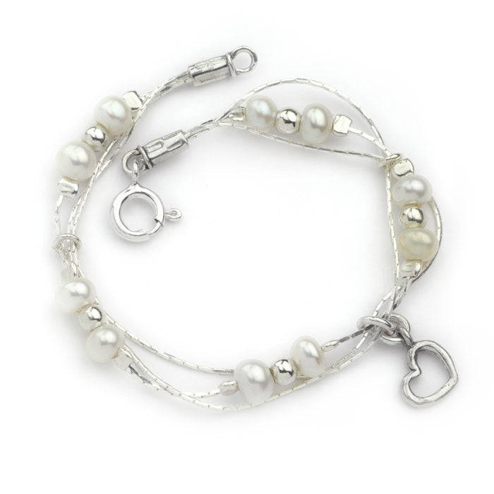 Silver Multistrand Pearl Bracelet - The Nancy Smillie Shop - Art, Jewellery & Designer Gifts Glasgow