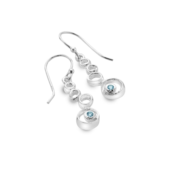 Silver Pebble Topaz Earrings - The Nancy Smillie Shop - Art, Jewellery & Designer Gifts Glasgow