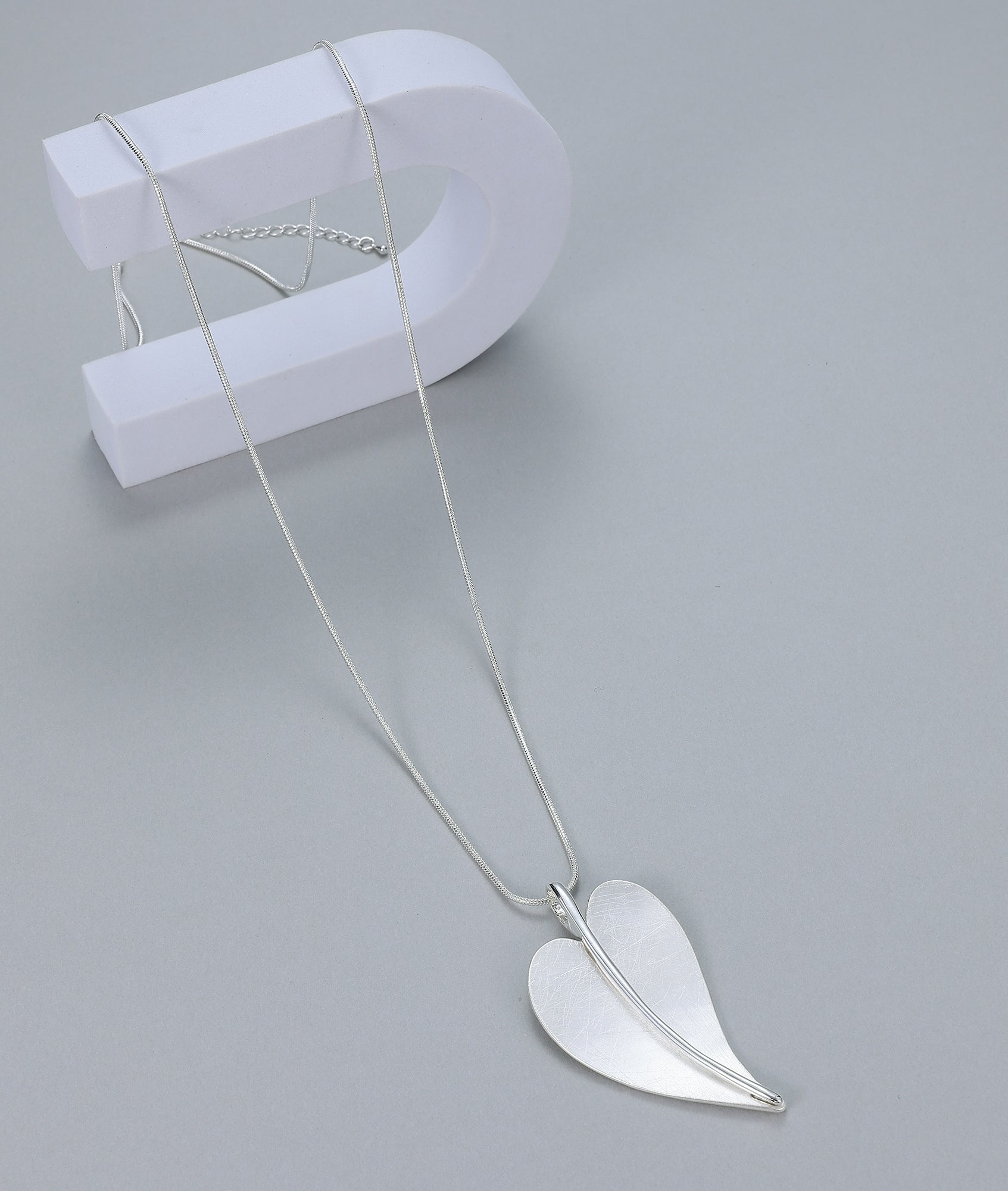Silver Petal Heart Necklace - The Nancy Smillie Shop - Art, Jewellery & Designer Gifts Glasgow