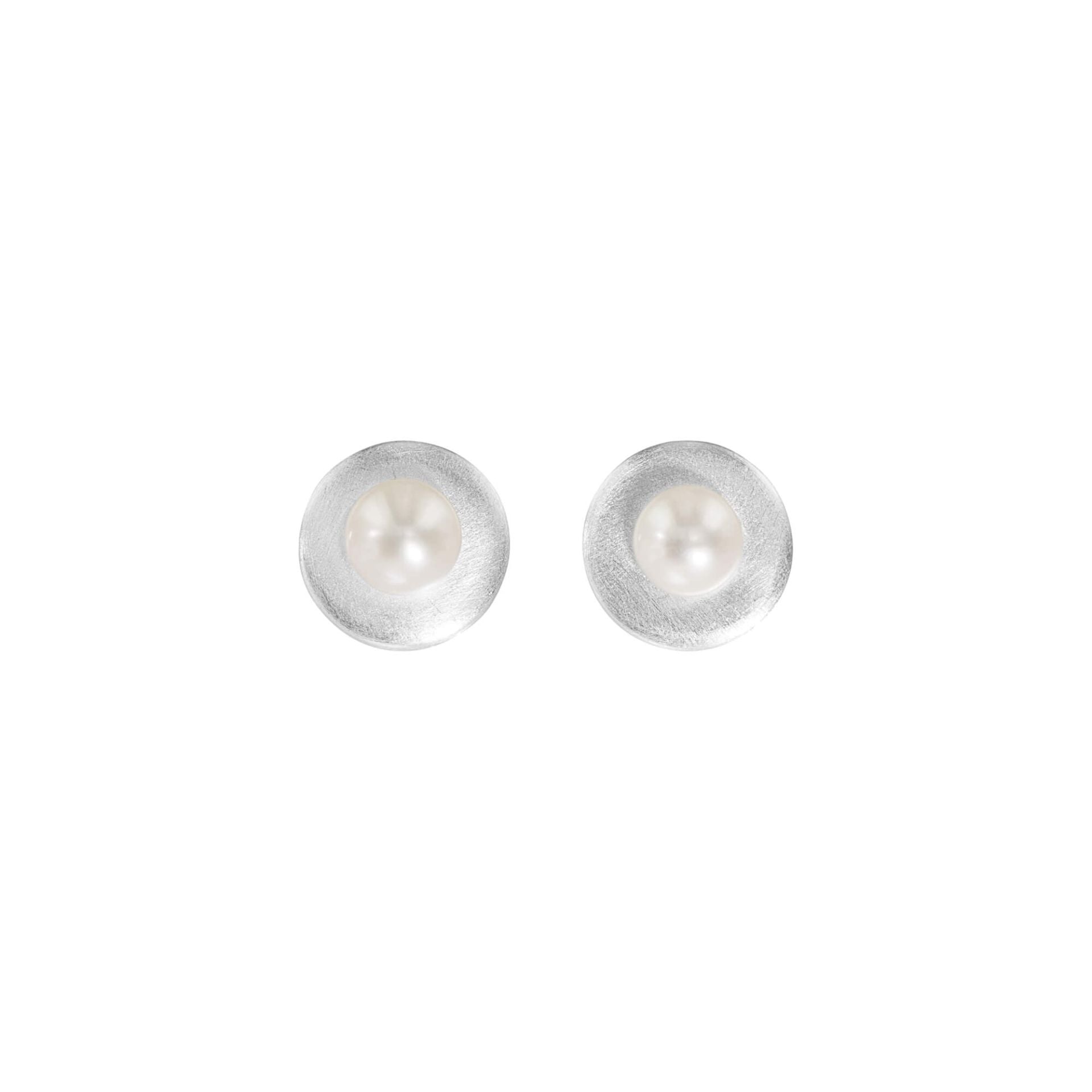 Silver Round Pearl Earrings - Jewellery - Scotland