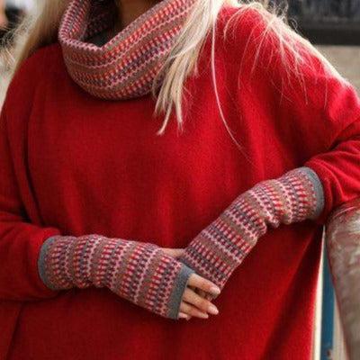 Silver & Ruby Geo Wrist Warmers - The Nancy Smillie Shop - Art, Jewellery & Designer Gifts Glasgow