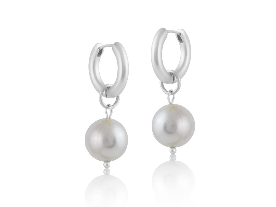 Silver Soraya Pearl Earrings - The Nancy Smillie Shop - Art, Jewellery & Designer Gifts Glasgow