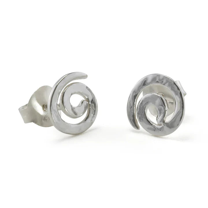 silver spiral stud earrings - Jewellery - Scotland