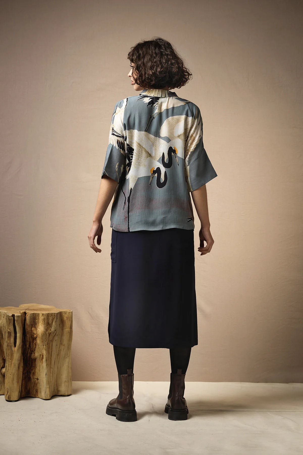 Slate Stork Pippa Top - The Nancy Smillie Shop - Art, Jewellery & Designer Gifts Glasgow
