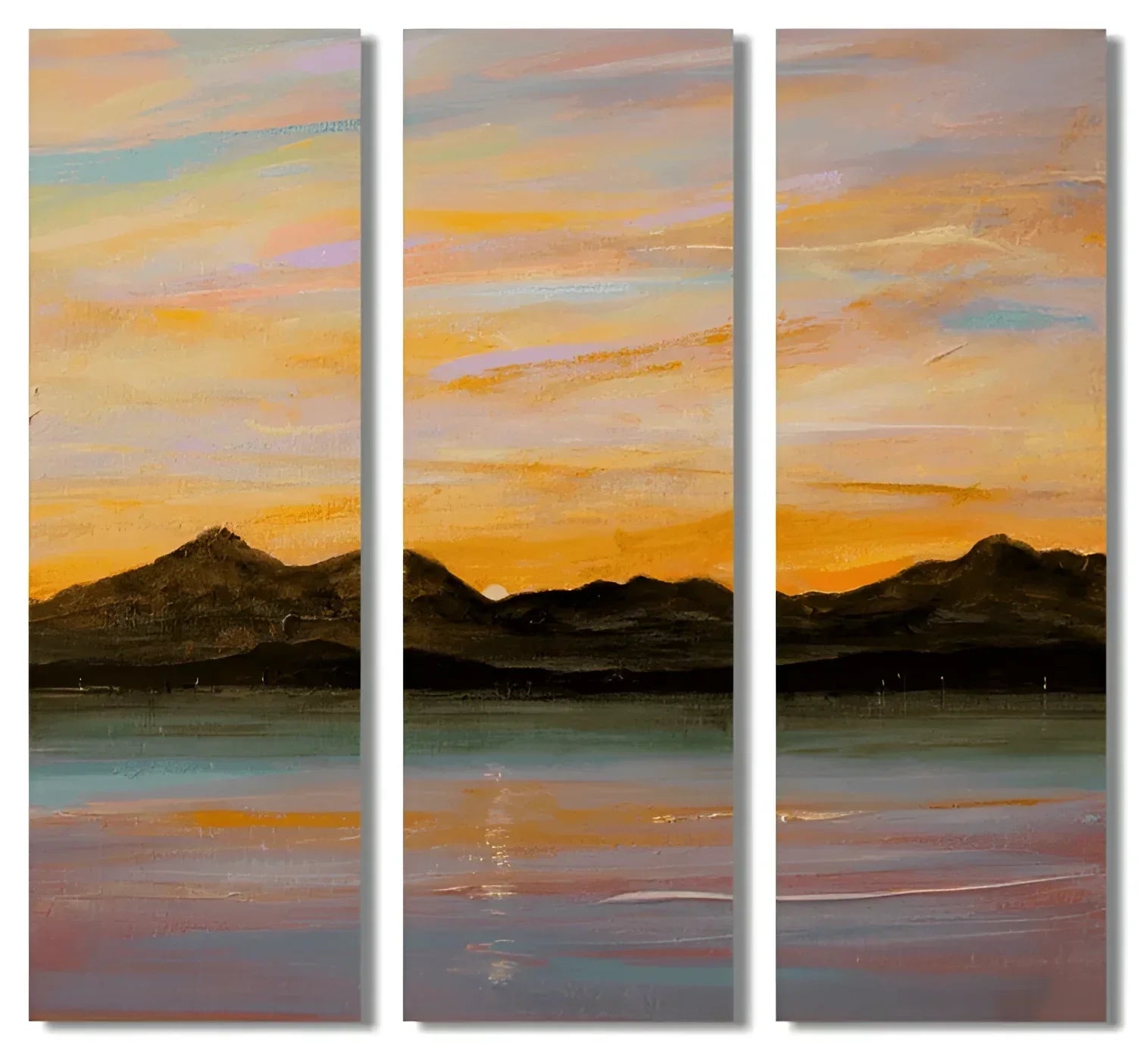 Sleeping Warrior Arran Triptych  | Statement Interior Wall Art from Scotland