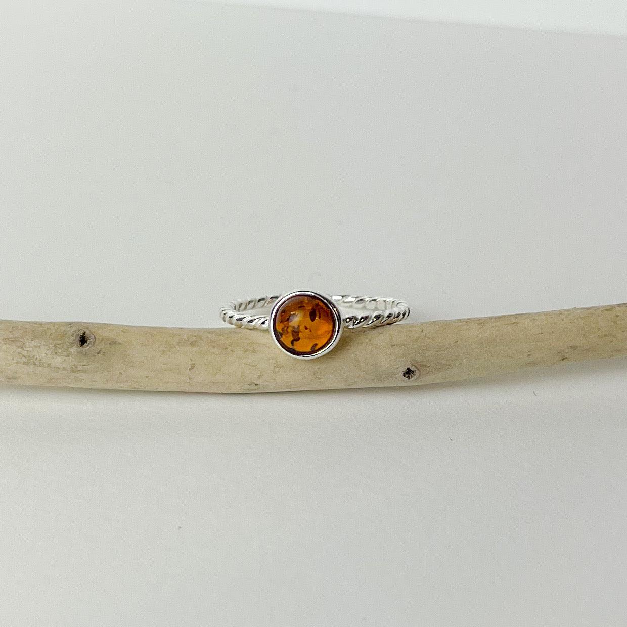 Small Amber Dot Ring - The Nancy Smillie Shop - Art, Jewellery & Designer Gifts Glasgow