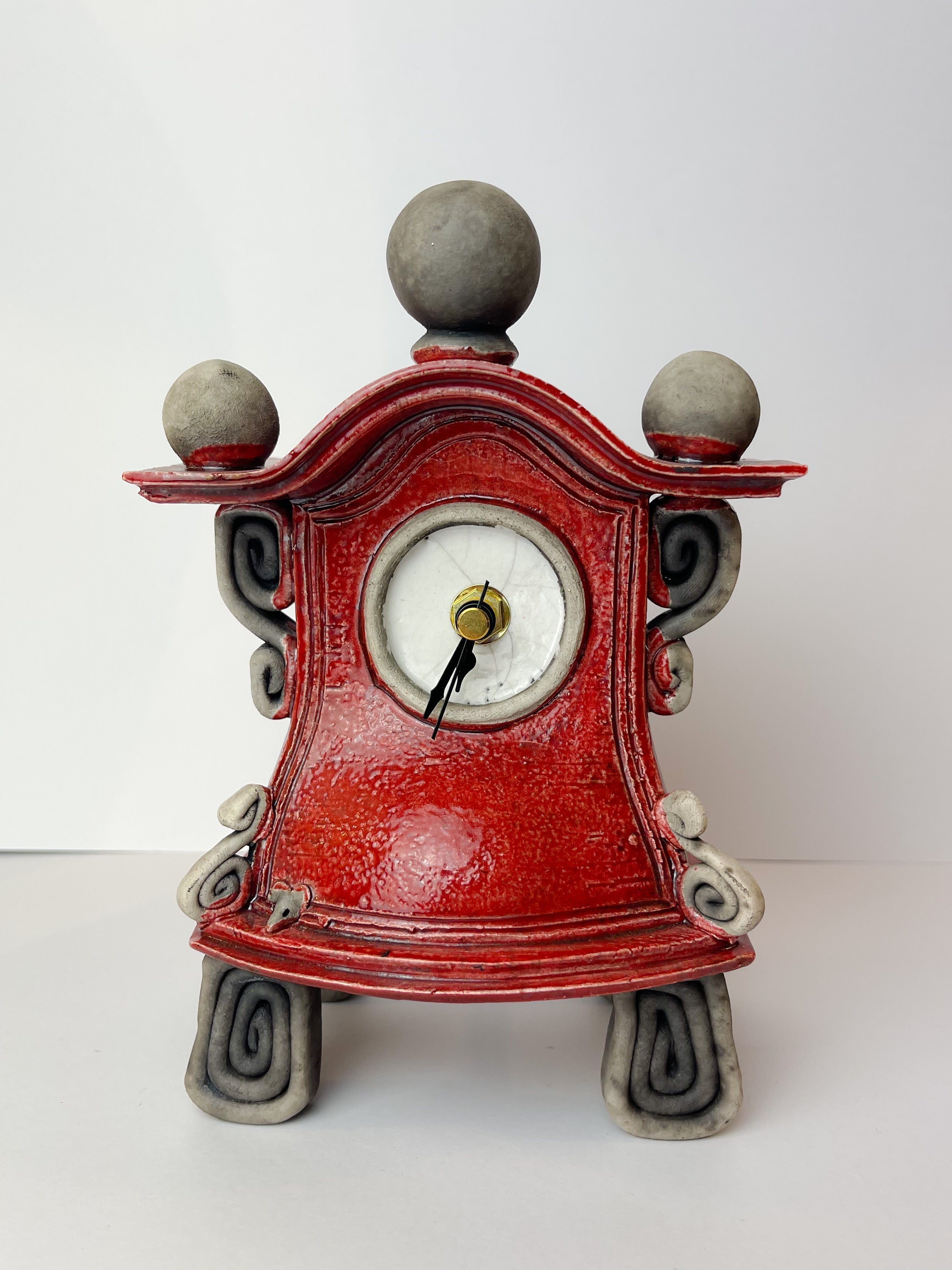Small Red Clock - The Nancy Smillie Shop - Art, Jewellery & Designer Gifts Glasgow