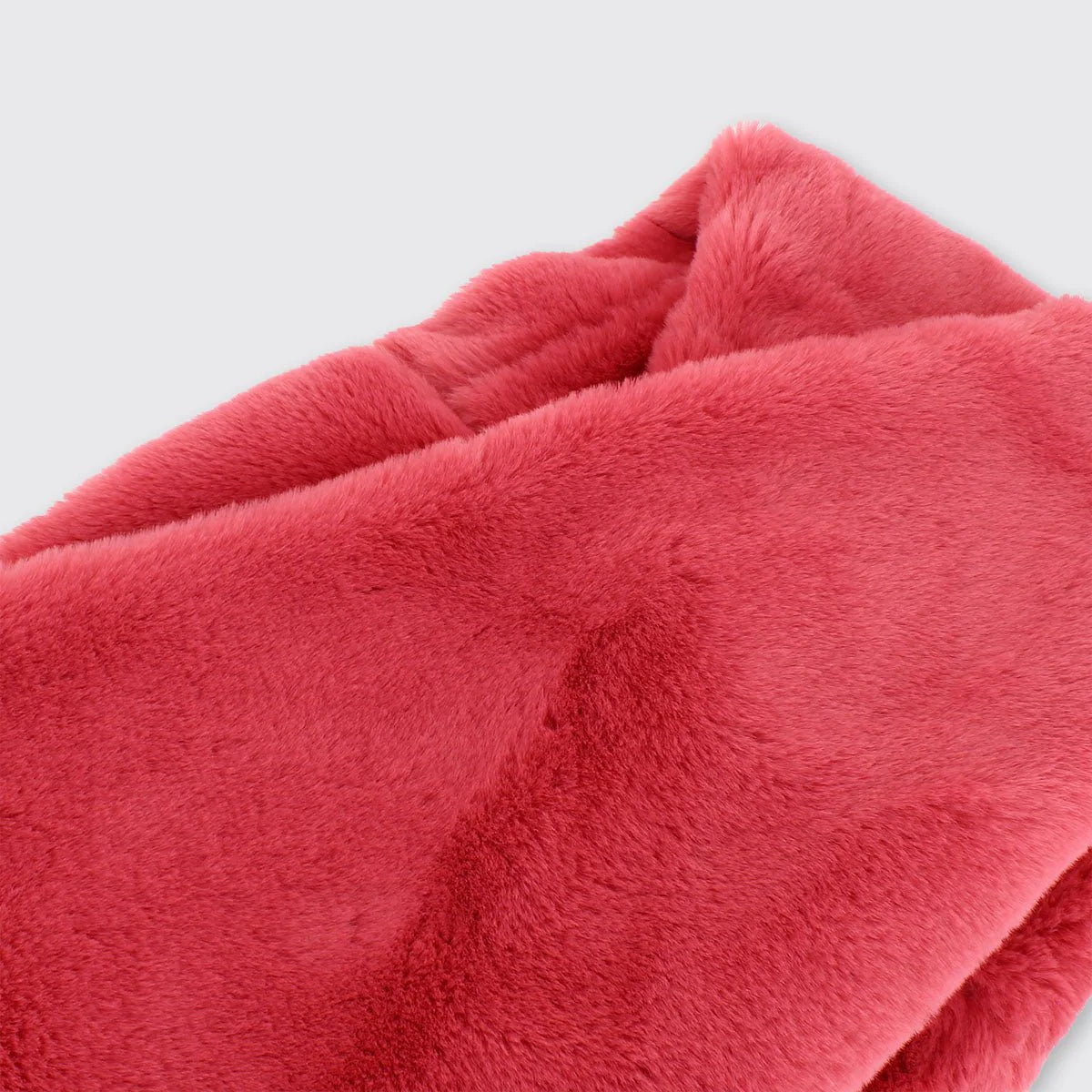 Chunky Faux Fur Snood in Salmon | The Nancy Smillie Shop - Art, Jewellery & Designer Gifts Glasgow Scotland
