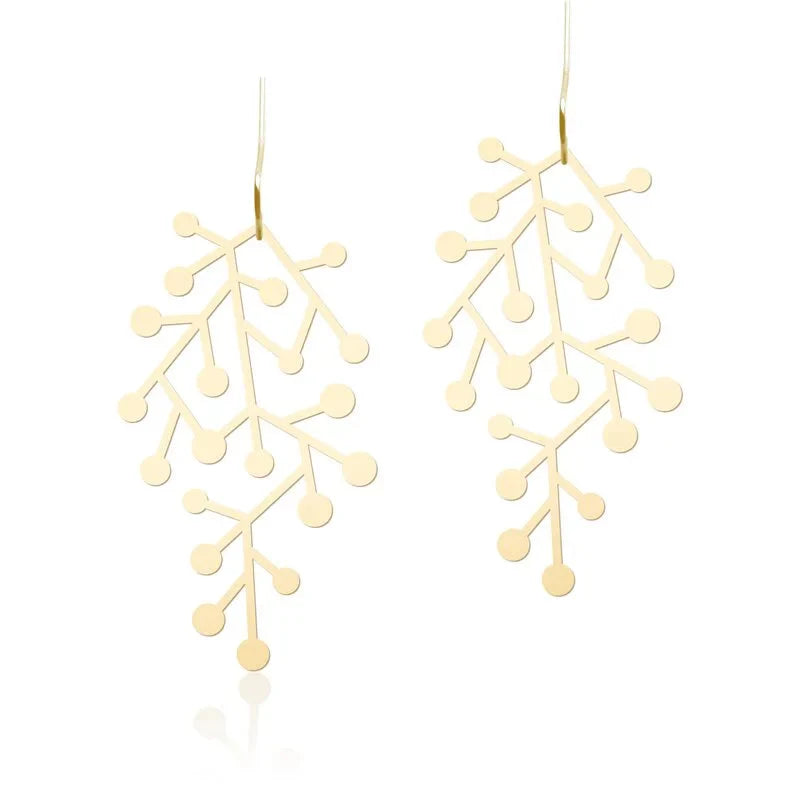 Snowdays Earrings Gold - The Nancy Smillie Shop - Art, Jewellery & Designer Gifts Glasgow
