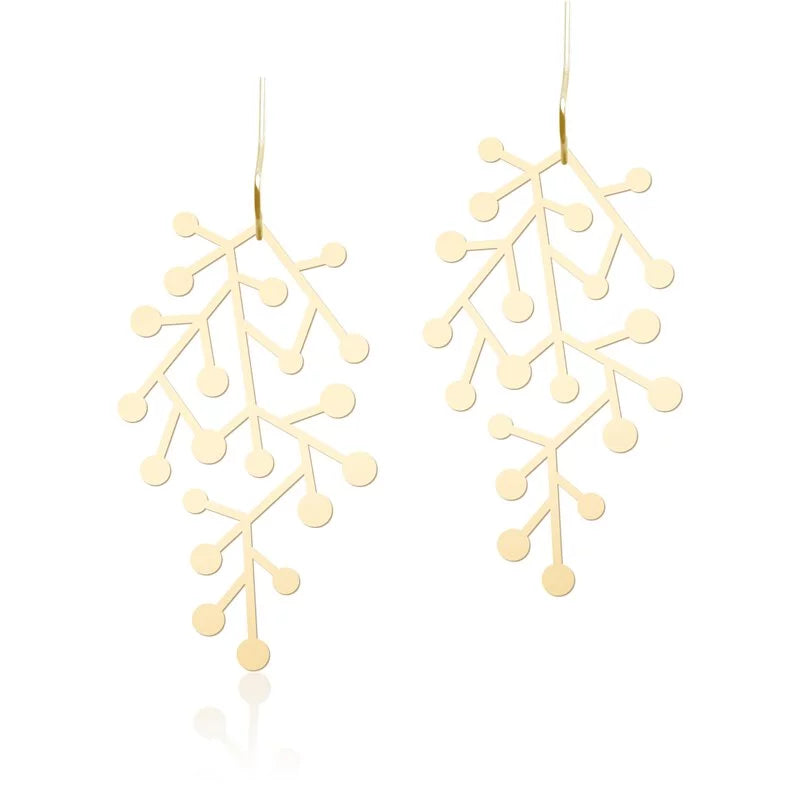 Snowdays Earrings Gold - The Nancy Smillie Shop - Art, Jewellery & Designer Gifts Glasgow