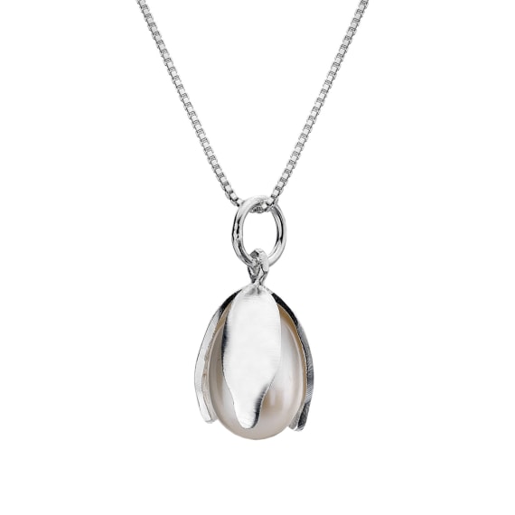Snowdrop and Pearl Necklace - The Nancy Smillie Shop - Art, Jewellery & Designer Gifts Glasgow