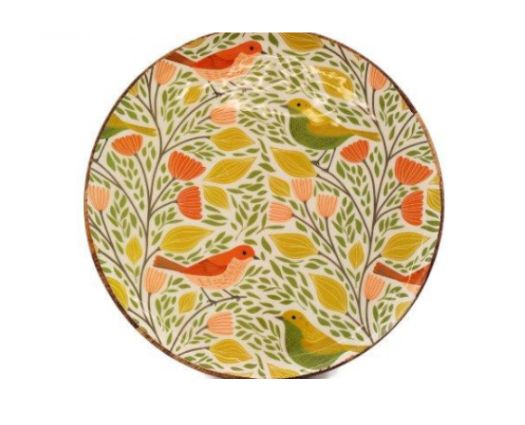 Songbird Enamel Plate 35cm