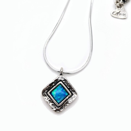 Square Opal Necklace - The Nancy Smillie Shop - Art, Jewellery & Designer Gifts Glasgow