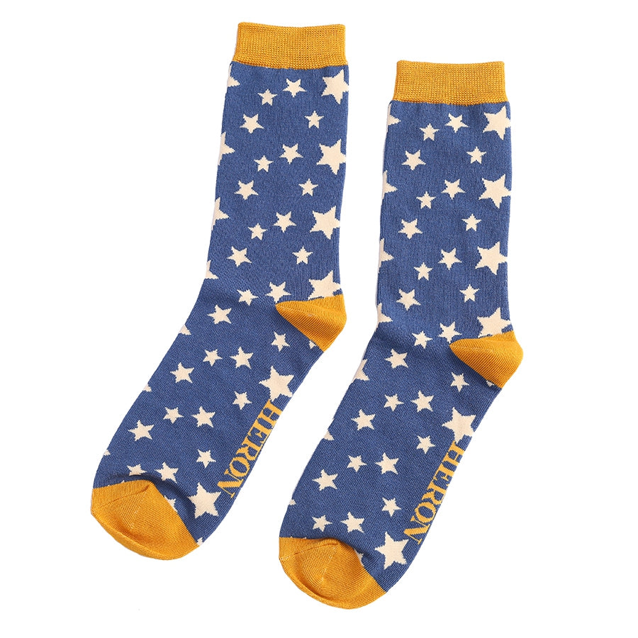 Stars Navy Socks - Father’s Day - Scotland