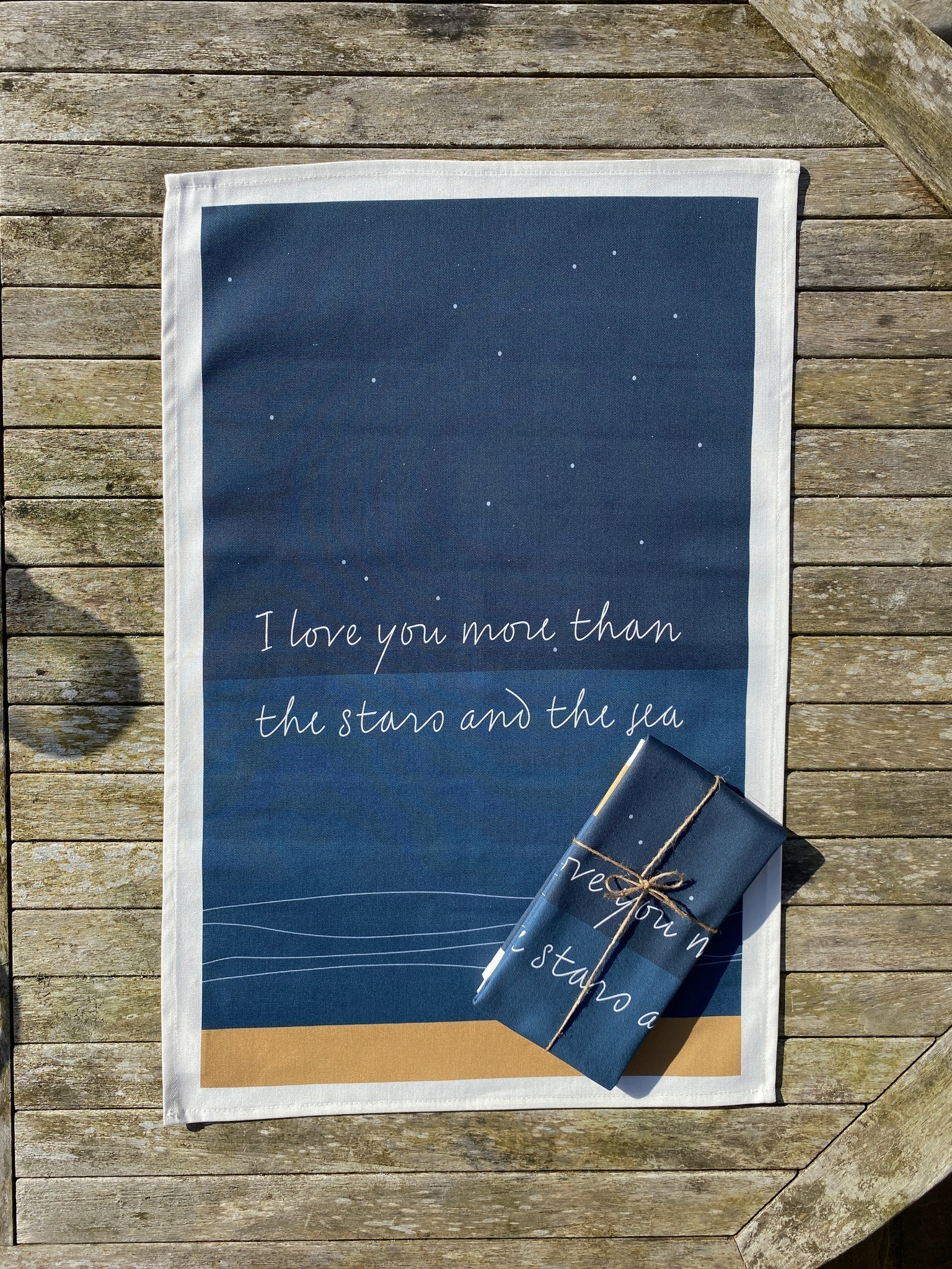 Stars & Sea Tea Towel - The Nancy Smillie Shop - Art, Jewellery & Designer Gifts Glasgow