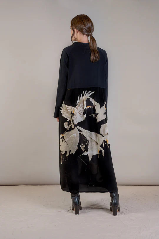 Stork Black Slouch Dress - Clothing - Scotland