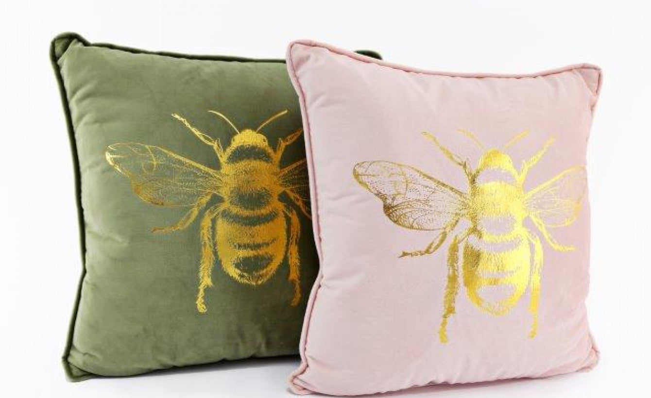 Summer Bee Cushion - The Nancy Smillie Shop - Art, Jewellery & Designer Gifts Glasgow