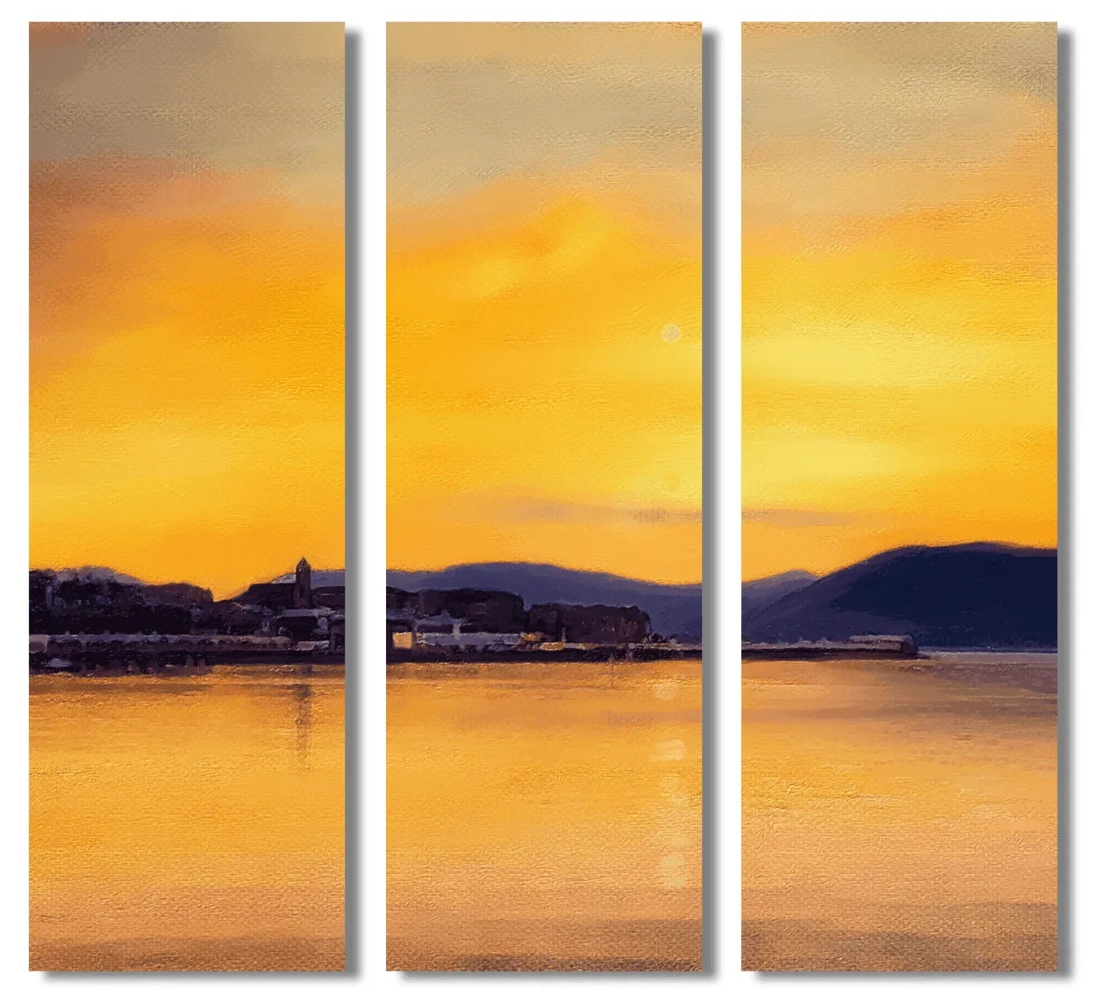 Sunset From Cardwell Bay  | Statement Interior Wall Art from Scotland