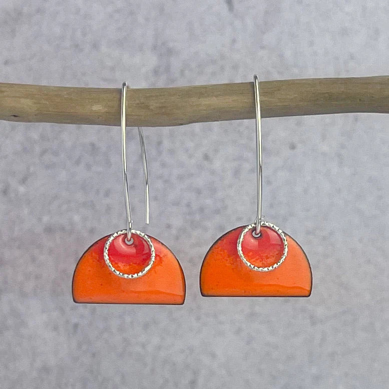 Sunset Orange Tulip Earrings - Jewellery - Scotland