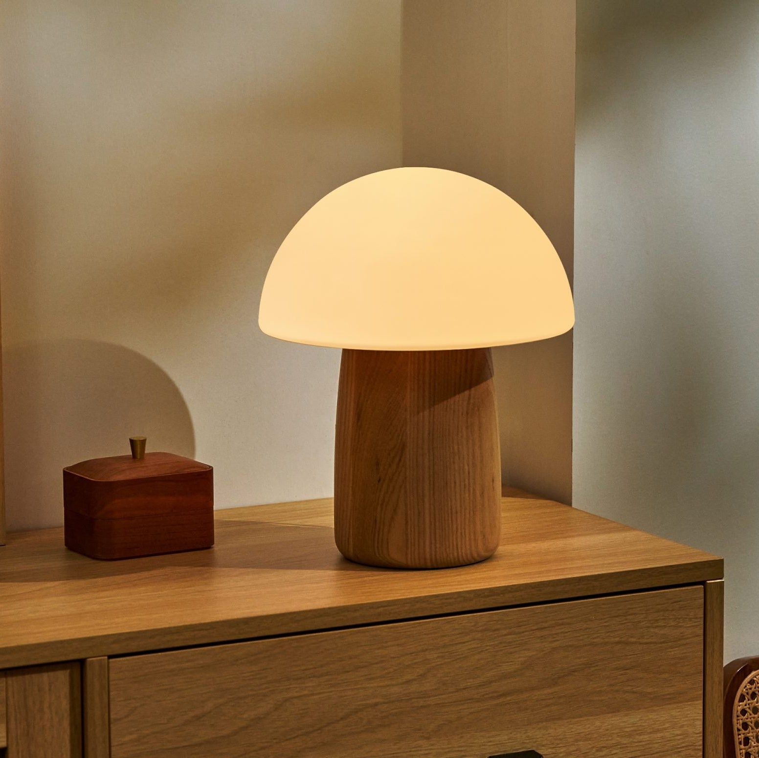 Super Mini Alice Mushroom Lamp in White Ash | The Nancy Smillie Shop - Art, Jewellery & Designer Gifts Glasgow Scotland